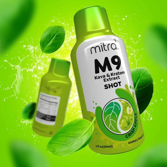 Mitra9 KAVA & KRATOM SHOT - Crisp Apple - 2oz