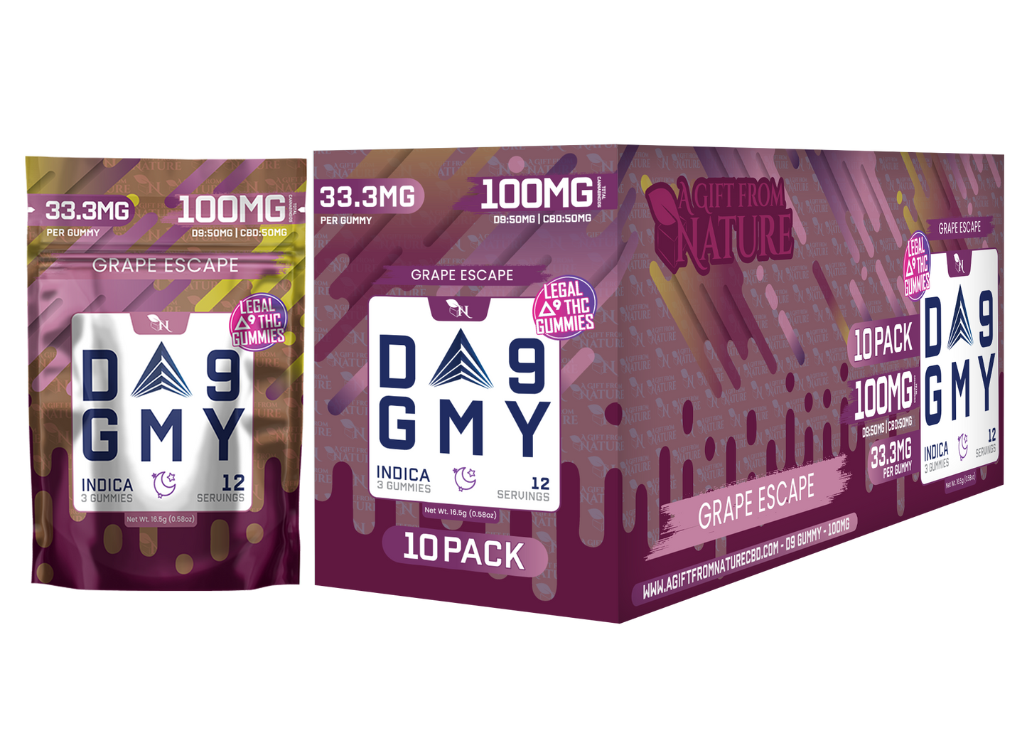AGFN D9 GMY THC Gummies I 3CT
