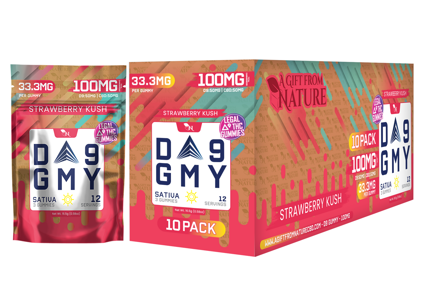 AGFN D9 GMY THC Gummies I 3CT
