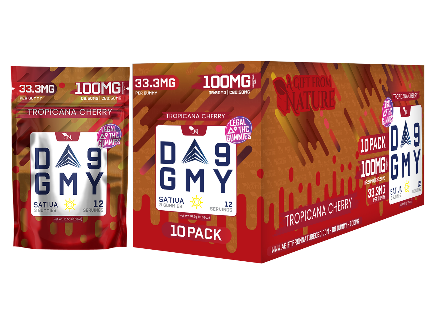 AGFN D9 GMY THC Gummies I 3CT
