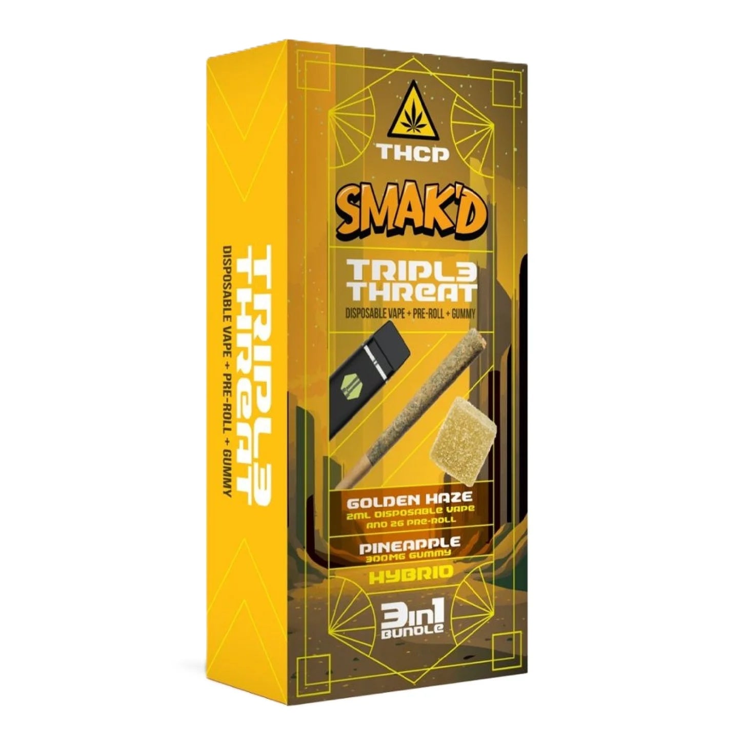 Smakd Triple Threat 3 in 1 - Gummy + Vape + Pre-Roll