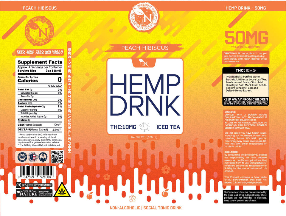 AGFN HEMP (DELTA 9 + CBD) DRINK I 50MG