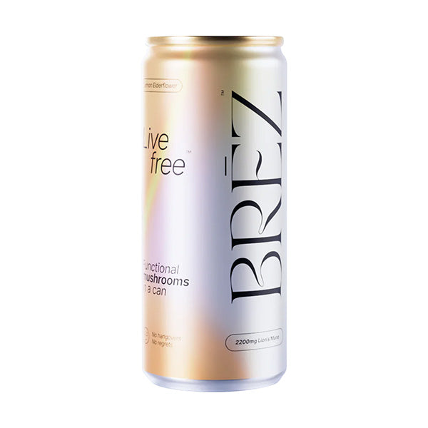 BRĒZ Lion’s Mane Mushroom Drink 7.5oz Cans