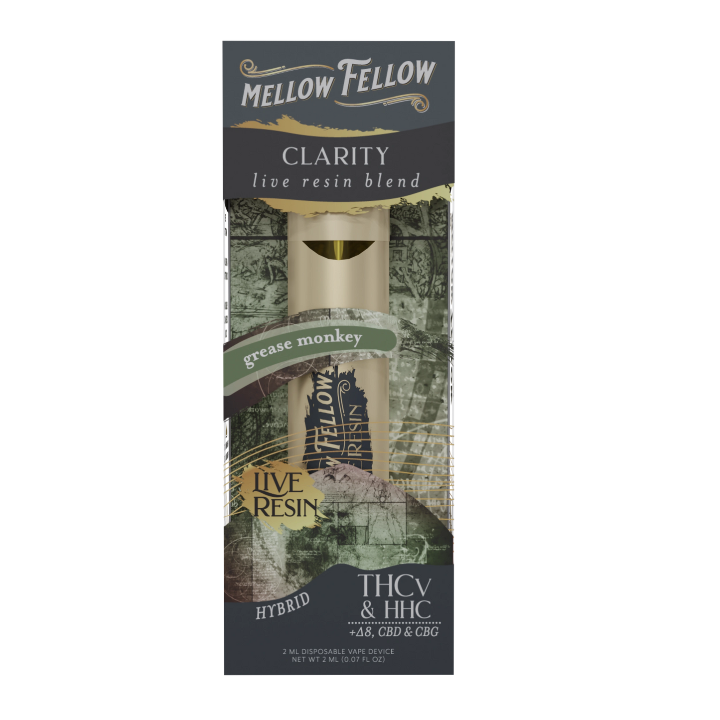 Mellow Fellow Live Resin Premium Blend Disposable Vape Device I 2ML