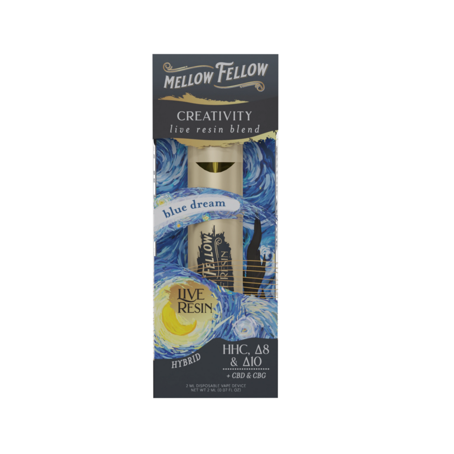 Mellow Fellow Live Resin Premium Blend Disposable Vape Device I 2ML