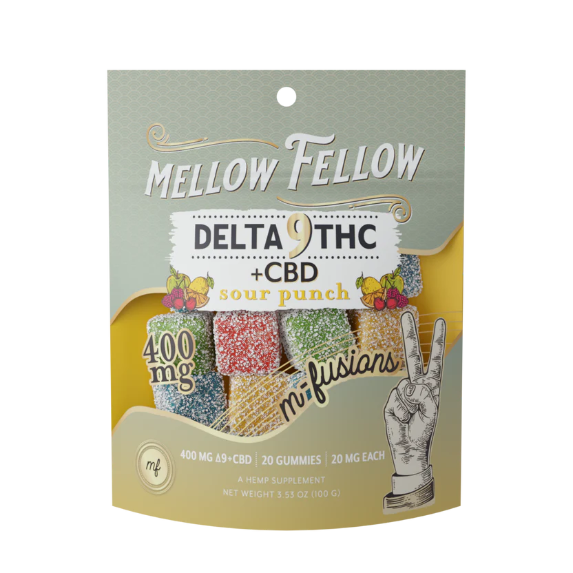 Mellow Fellow Premium M-fusions Delta 9 THC + CBD Gummies I 400mg
