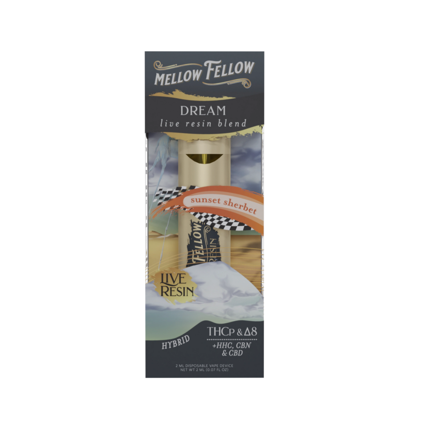 Mellow Fellow Live Resin Premium Blend Disposable Vape Device I 2ML