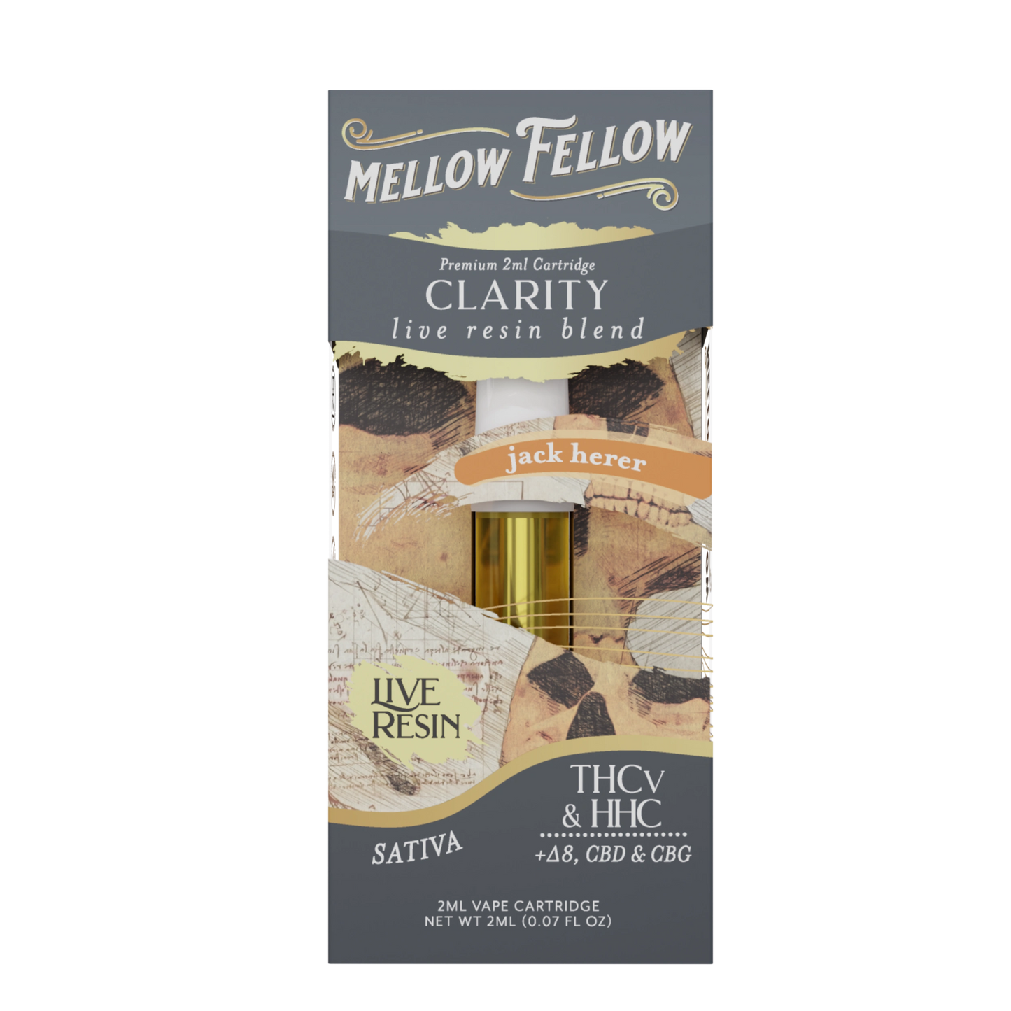 Mellow Fellow Live Resin Premium Blend Vape Cartridges I 2ML
