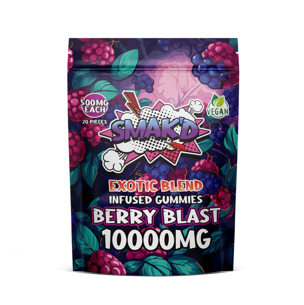 Smak'd Exotic Blend THC Infused Gummies I 10,000mg