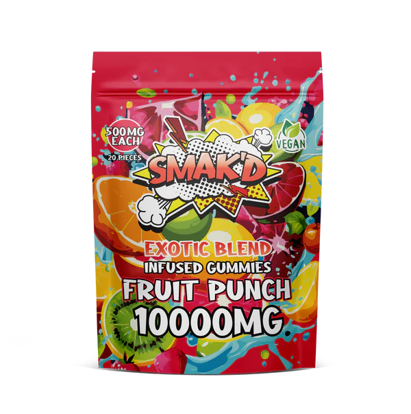 Smak'd Exotic Blend THC Infused Gummies I 10,000mg