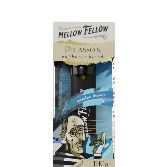 Mellow Fellow Picasso's Euphoria Blend (Sundae Driver) - D8, PHC, CBD, CBG, THCp - 2ml Disposable Vape - Vol. 3