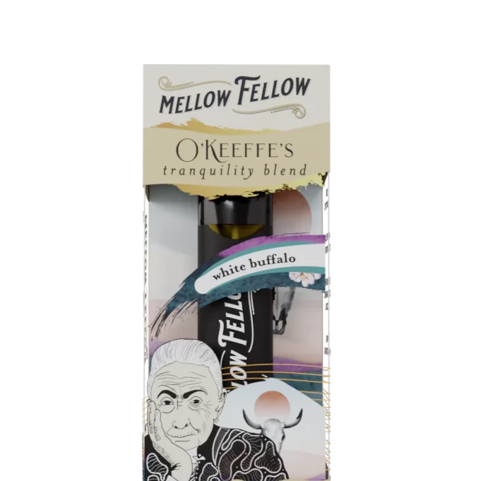 Mellow Fellow O’Keeffe’s Tranquility Blend (White Buffalo) - PHC, CBN, CBD, CBG - 2ml Disposable Vape - Vol. 3