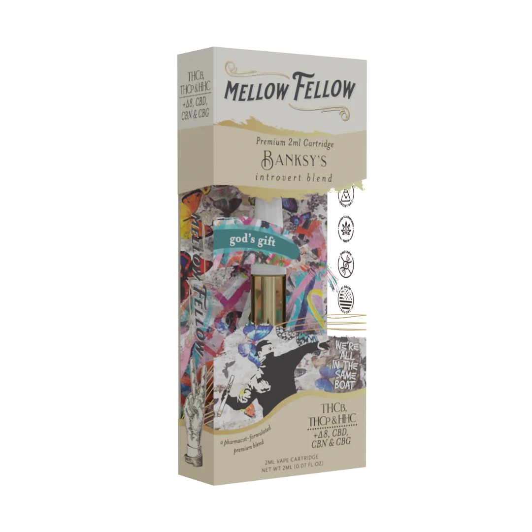 Mellow Fellow Banksy's Introvert Blend 2ml Vape Cartridge - God's Gift