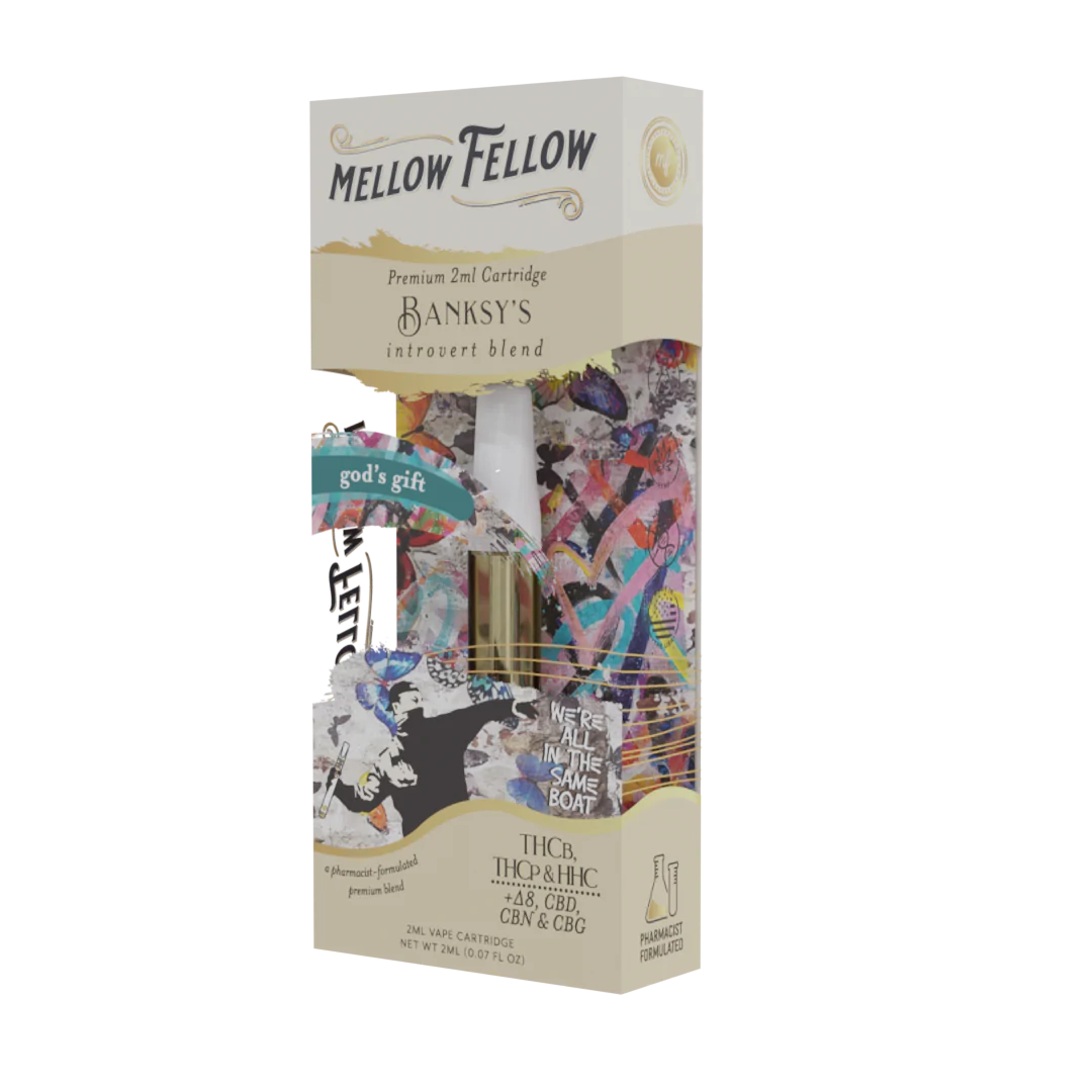 Mellow Fellow Banksy's Introvert Blend 2ml Vape Cartridge - God's Gift