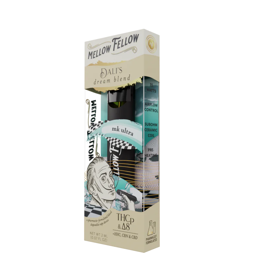 Mellow Fellow Dali's Dream Blend (MK Ultra) - D8, CBD, CBG, THCv - 2ml Disposable Vape - Vol. 2