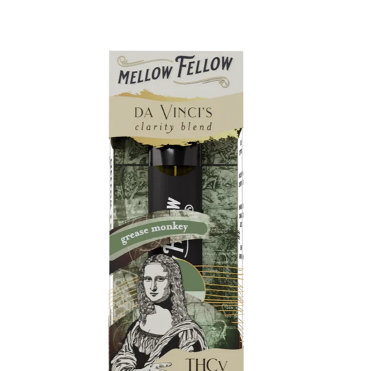 Mellow Fellow da Vinci's Clarity Blend (Grease Monkey) - D8, CBD, CBG, THCv - 2ml Disposable Vape - Vol. 2