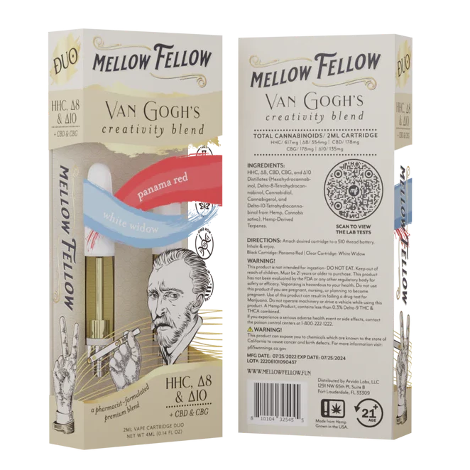 Mellow-Fellow-Van-Gogh-Creativity-Blend-2ml-Cartridge-Duo-4ml-Panama-Red-White-Widow