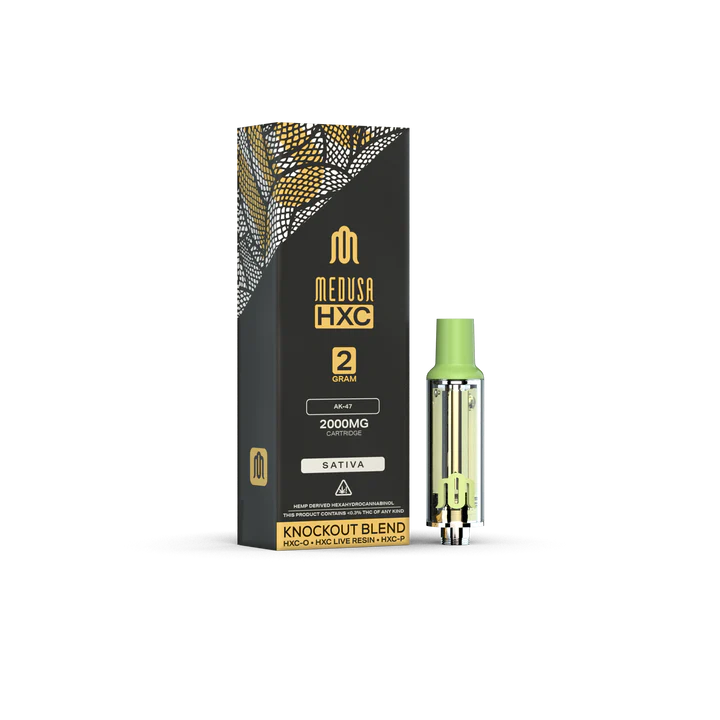Medusa 2-Gram HXC Knock Out Blend Vape Cartridges 2000MG