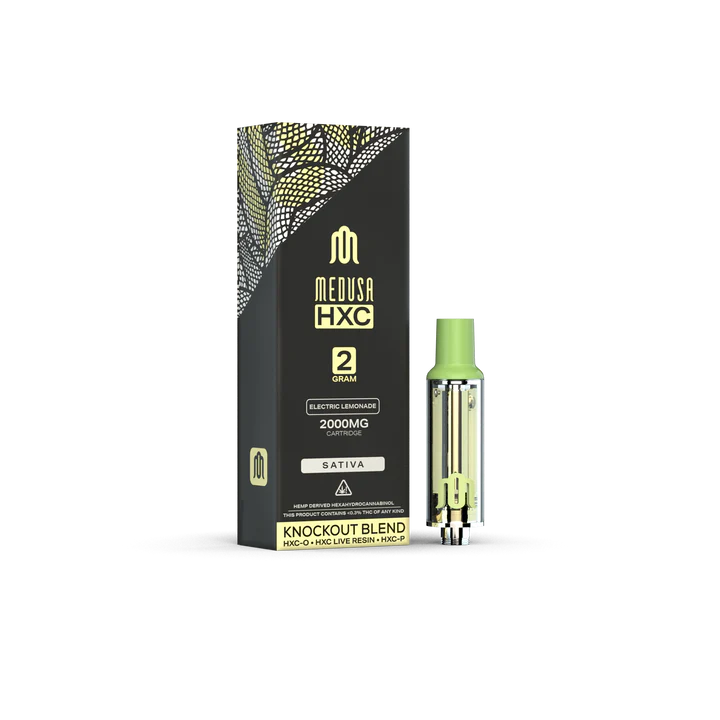 Medusa 2-Gram HXC Knock Out Blend Vape Cartridges 2000MG