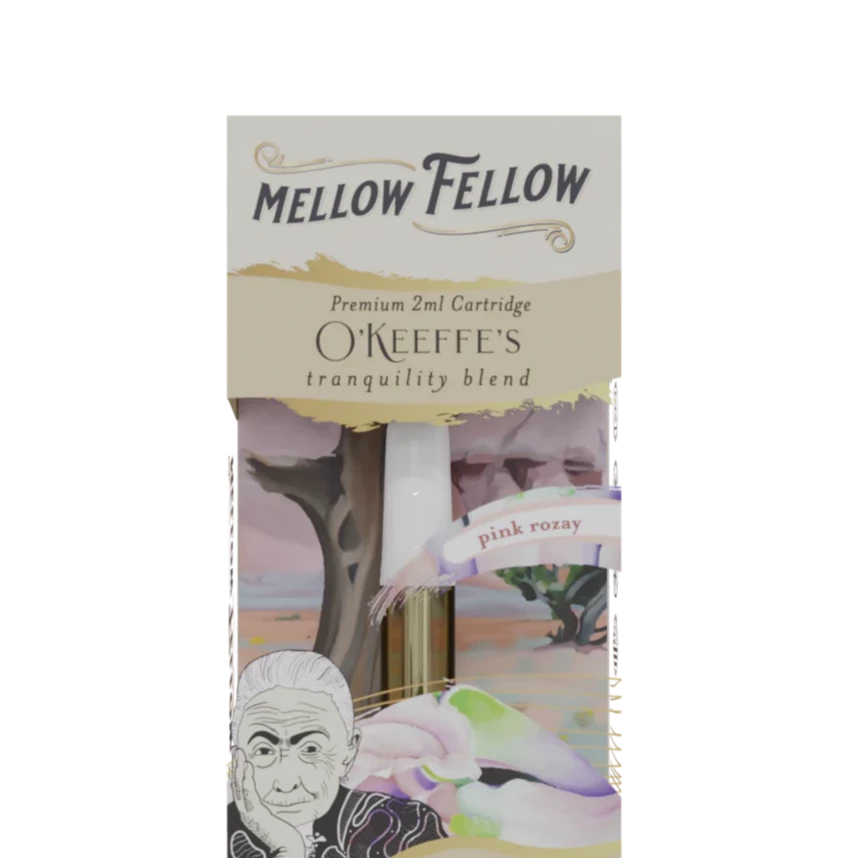 MELLOW FELLOW Okeeffe's Tranquility Blend - 2ml Vape Cartridge - Pink Rozay
