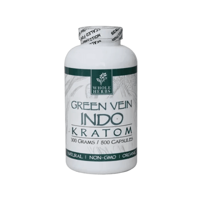 Whole Herbs Green Vein Indo Kratom Capsules
