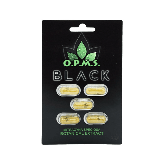 OPMS Black Kratom Extract Capsules (5 Count)