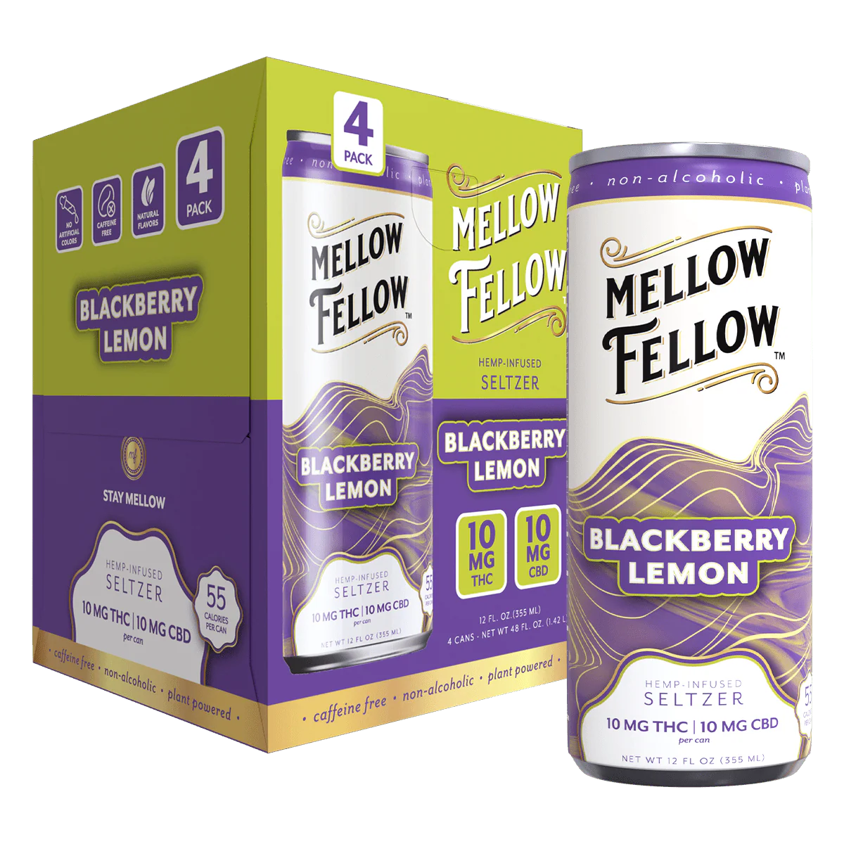 Mellow Fellow-Delta 9 THC + CBD Seltzer Beverage I 20MG