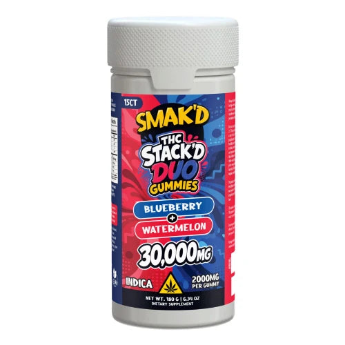 Smak'd THC Blend STACK'D DUO Gummies 30000mg (15PCS/2000MG)