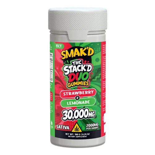 Smak'd THC Blend STACK'D DUO Gummies 30000mg (15PCS/2000MG)