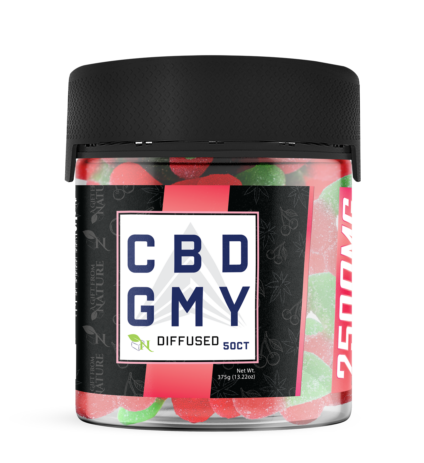 AGFN CBD GMY Diffused CBD Gummies I 2500MG/50ct/Jar