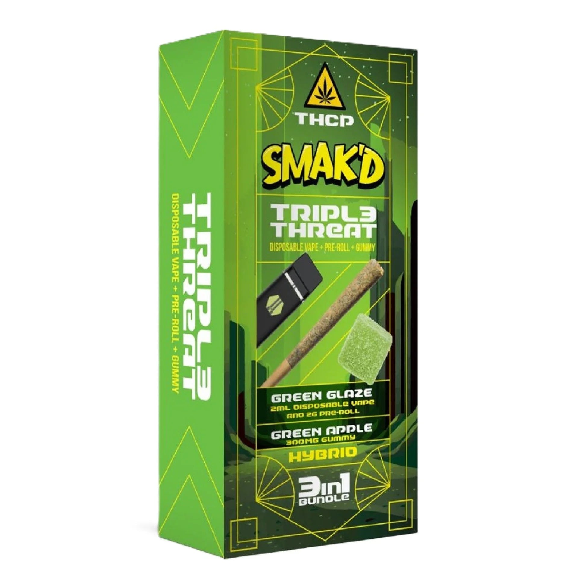 Smakd Triple Threat 3 in 1 - Gummy + Vape + Pre-Roll SG Fulfillment Center Smakd Triple Threat 3 in 1 - Gummy + Vape + Pre-Roll SG Fulfillment Center