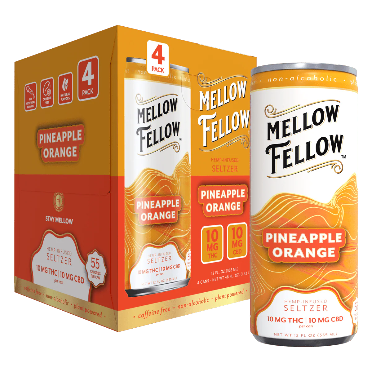 Mellow Fellow-Delta 9 THC + CBD Seltzer Beverage I 20MG