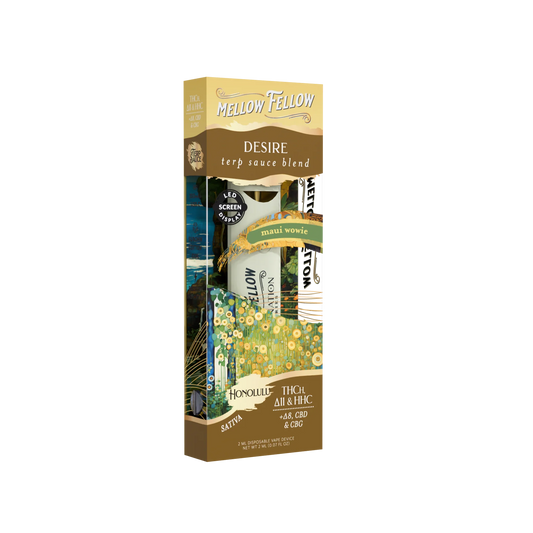 Mellow Fellow Desire Blend - Destination: Honolulu - Terp Sauce 2ml Disposable Vape - Maui Wowie (Sativa)