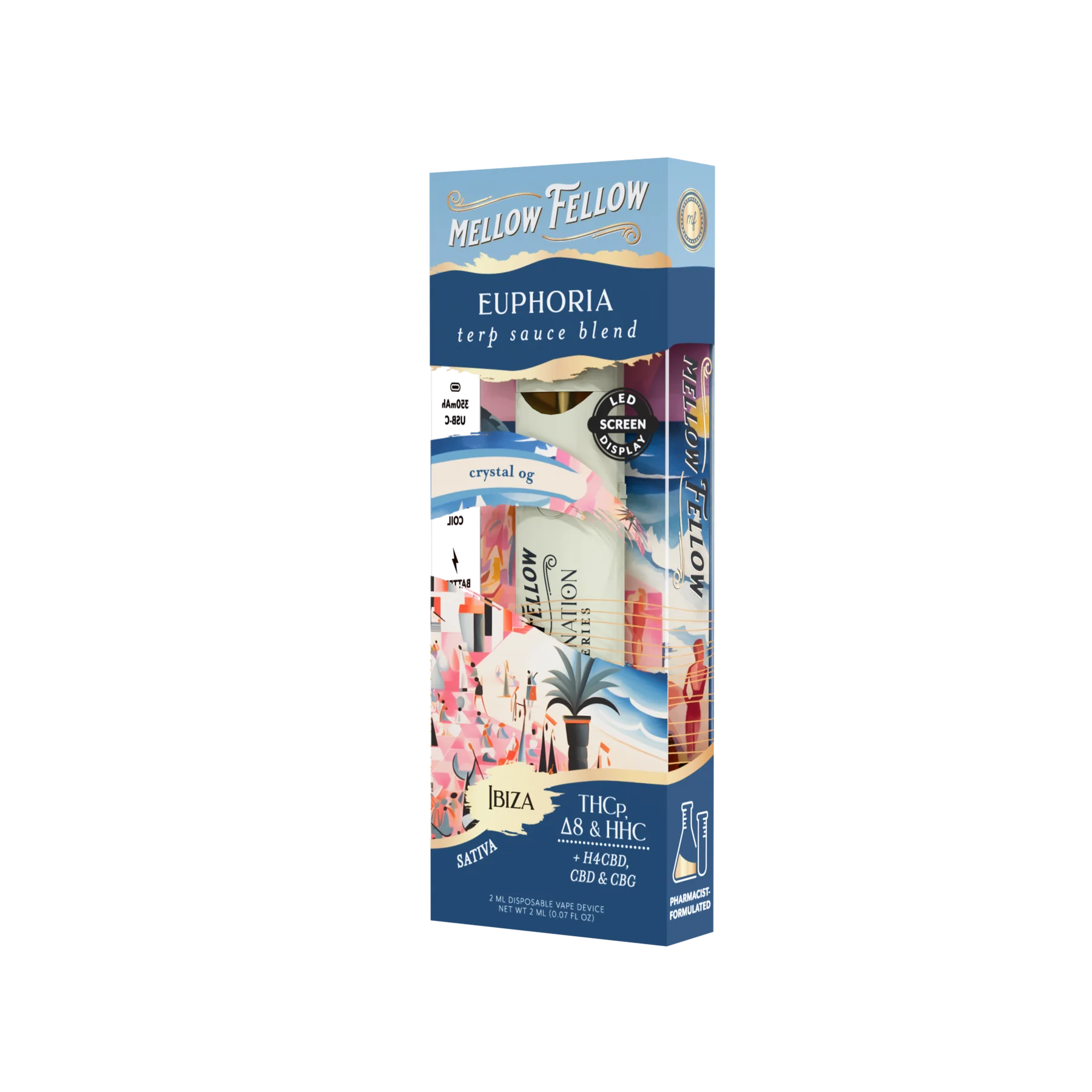 Mellow Fellow Euphoria Blend Ibiza Terp Sauce 2ml Disposable Vape SG Fulfillment Center Mellow Fellow Euphoria Blend Ibiza Terp Sauce 2ml Disposable Vape SG Fulfillment Center