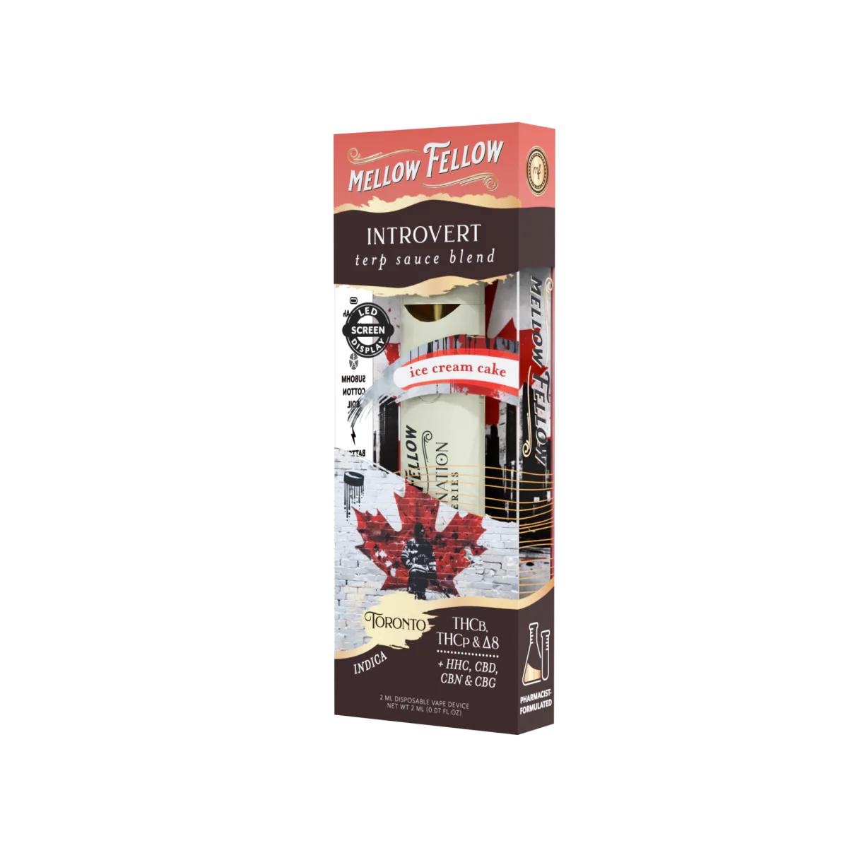 Mellow Fellow Introvert Blend Toronto Terp Sauce 2ml Disposable Vape Ice Cream Cake SG Fulfillment Center Mellow Fellow Introvert Blend Toronto Terp Sauce 2ml Disposable Vape Ice Cream Cake SG Fulfillment Center