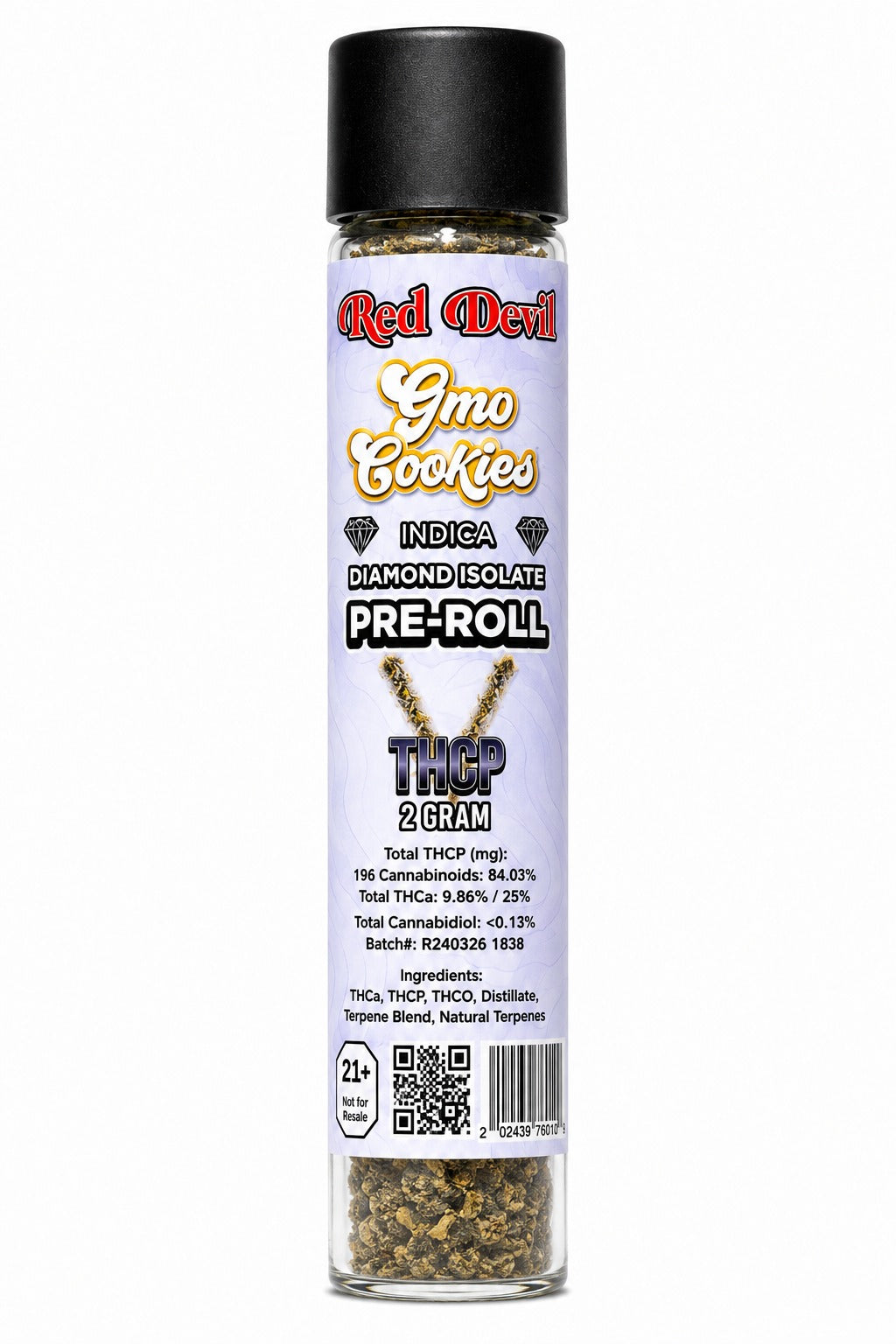 RED DEVIL THCP Diamond Isolate Pre-Rolls 2G