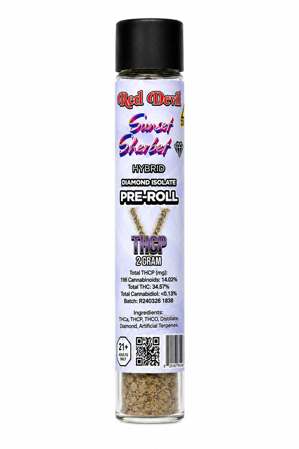 RED DEVIL THCP Diamond Isolate Pre-Rolls 2G