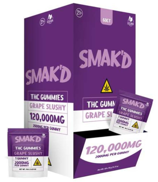 Smak'd Exotic Blend Delta 9 THC Infused Gummies I 2000mg
