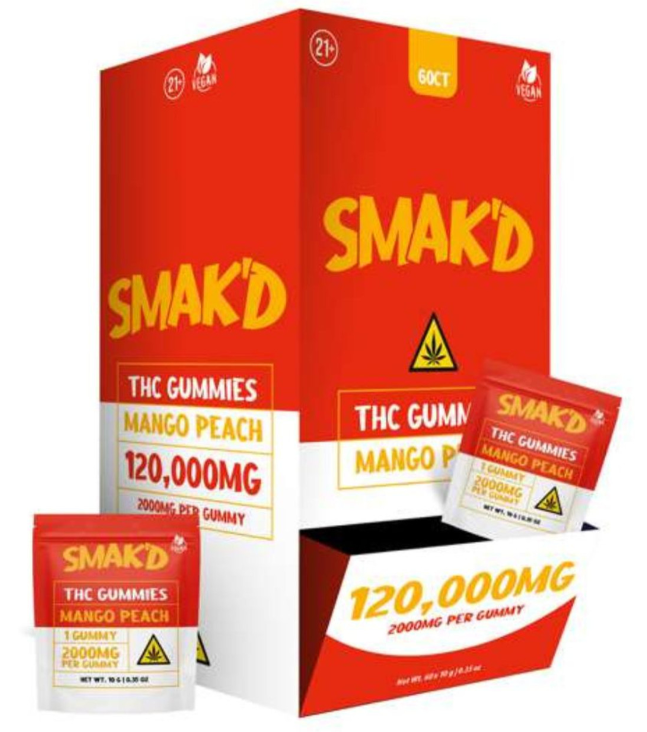 Smak'd Exotic Blend Delta 9 THC Infused Gummies I 2000mg