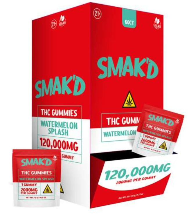 Smak'd Exotic Blend Delta 9 THC Infused Gummies I 2000mg