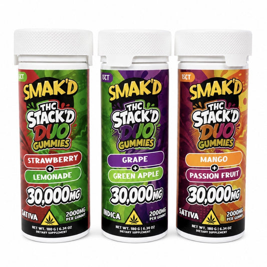 Smak'd THC Blend STACK'D DUO Gummies 30000mg (15PCS/2000MG)