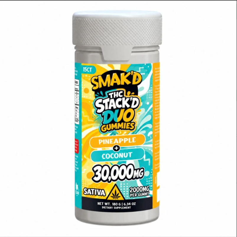 Smak'd THC Blend STACK'D DUO Gummies 30000mg (15PCS/2000MG)