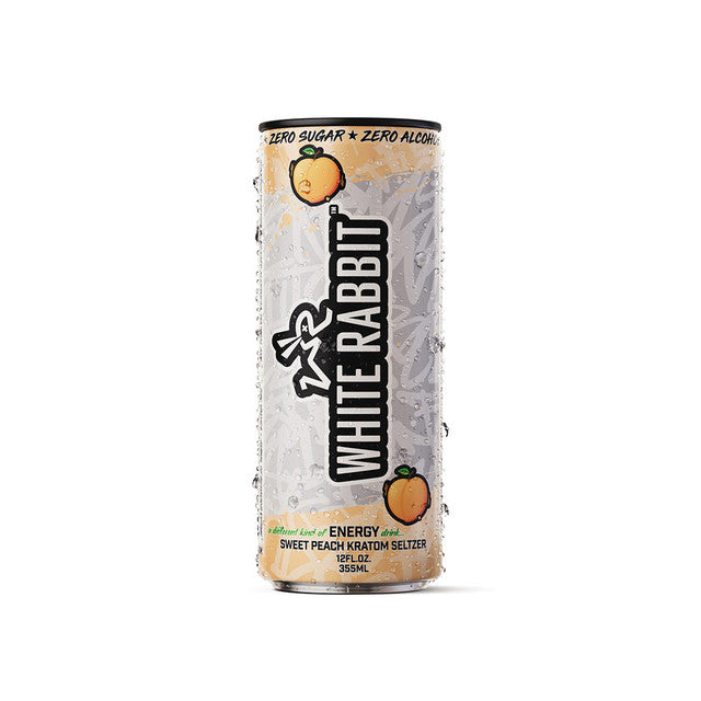 White Rabbit Kratom Infused Seltzer Drink Display Of 12 (355ML)