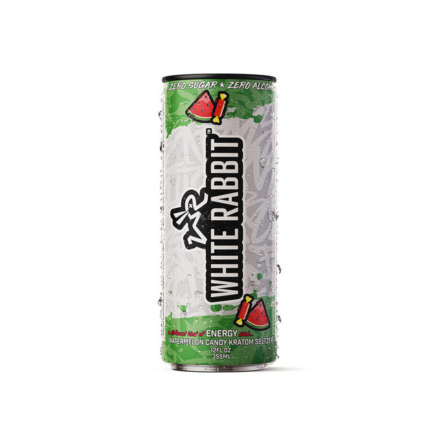 White Rabbit Kratom Infused Seltzer Drink Display Of 12 (355ML)