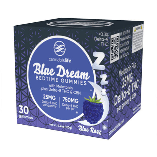 Cannabis Life Blue Dream Delta-8 + CBN Bedtime Gummies - 30ct | 750mg