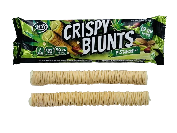 Crispy Blunts Phyllo Dough Delta 9 THC Chocolate Baklava Sticks I 2CT