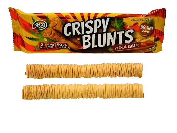 Crispy Blunts Phyllo Dough Delta 9 THC Chocolate Baklava Sticks I 2CT