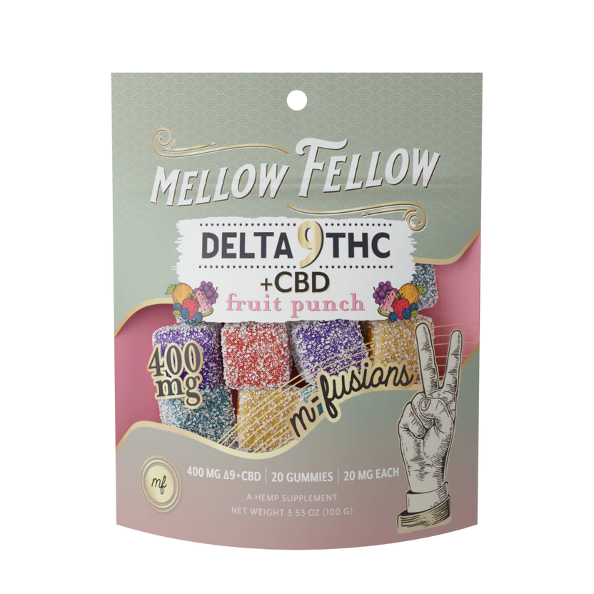 Mellow Fellow Premium M-fusions Delta 9 THC + CBD Gummies I 400mg