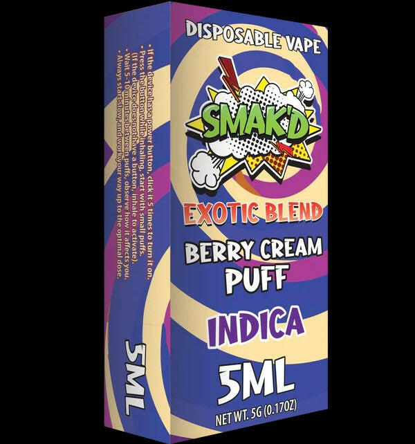 Smak'd Exotic Blend THC Disposable Vape I 5ML SG Fulfillment Center Smak'd Exotic Blend THC Disposable Vape I 5ML SG Fulfillment Center