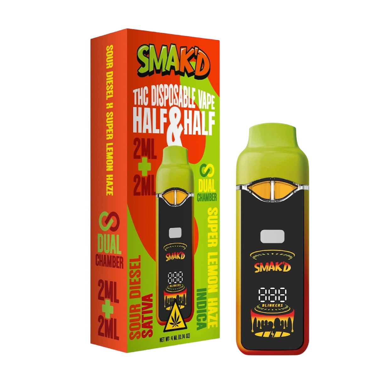 Smak'd Half & Half Live Resin THC Dual Disposable Vape  I 4000mg